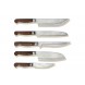 Набор из пяти златоустовских кухонных ножей.